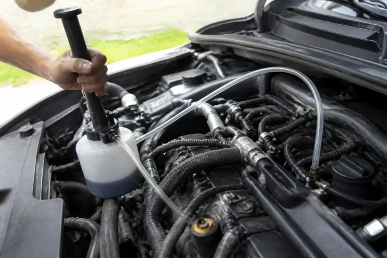 Moteur de voiture avec utilisation d'une pompe de vidange pour huile moteur